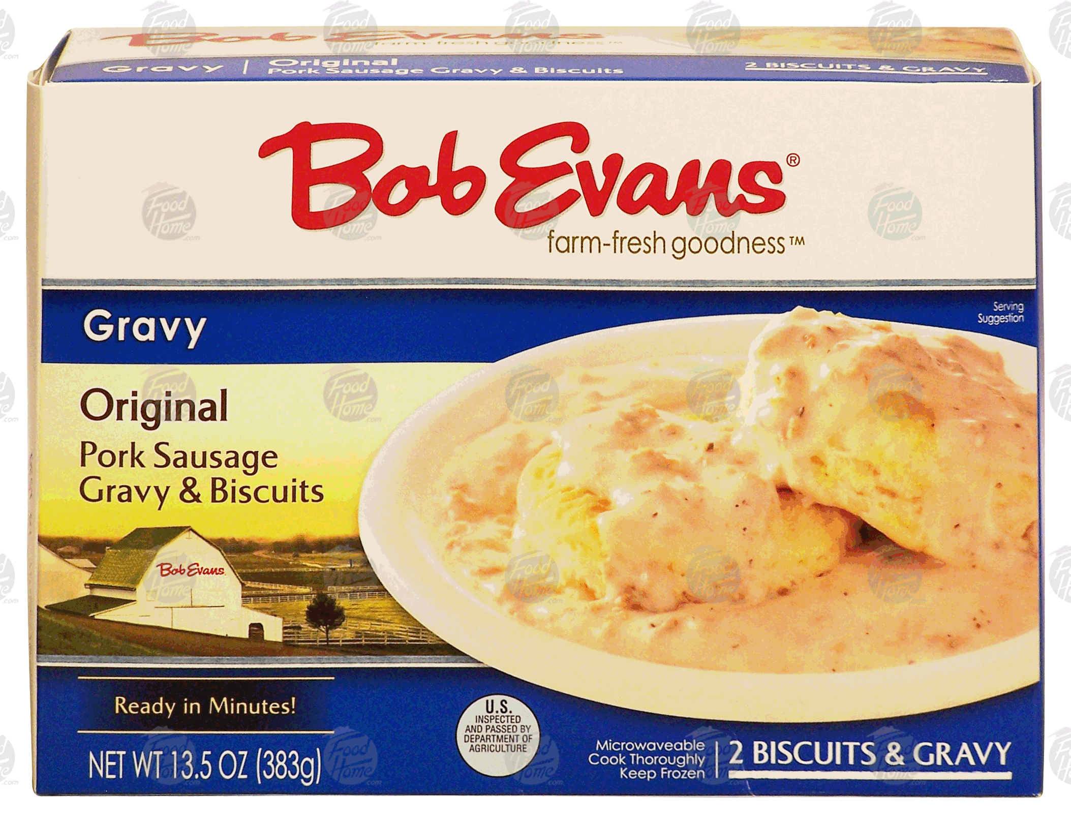 Bob Evans  original pork gravy & 2 biscuits Full-Size Picture